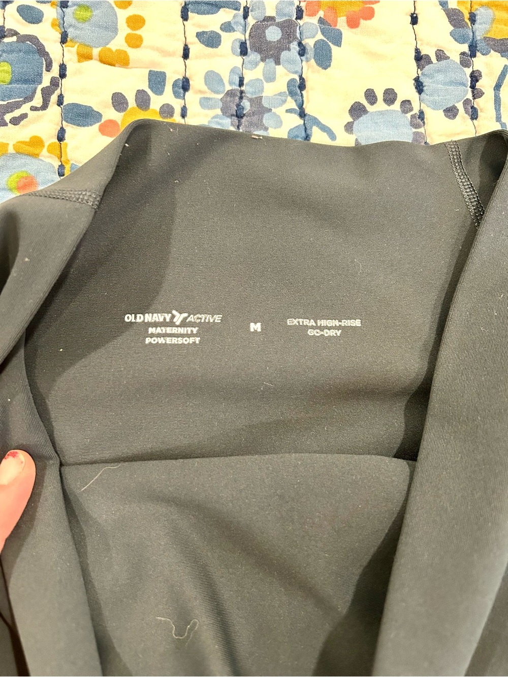 Old Navy Maternity Full-Panel 7/8 Leggings with Side Pockets - Dusk Navy -Sz M - Picture 9 of 11
